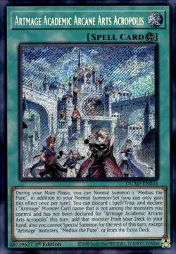 Yu-Gi-Oh! Artmage Academic Arcane Arts Acropolis 1st DUAD-EN054 Secret NM/LP x1 - Image 1