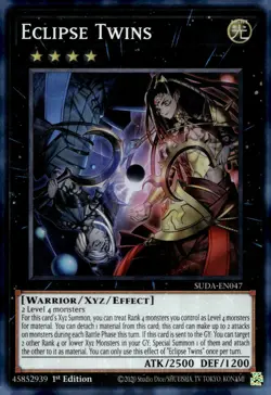Yu-Gi-Oh! Eclipse Twins 1st Ed. SUDA-EN047 Super Rare NM/LP x1 - Image 1