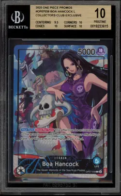 One Piece CCG Boa Hancock PSA Collectors Club Exclusive Promo OP07-038 BGS 10 - Image 1