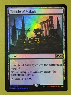 FOIL Temple of Malady x1 Core Set 2020 M20 1x Magic the Gathering MTG - Image 1