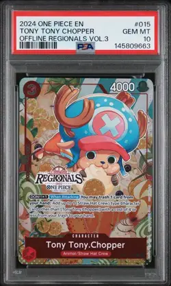 2024 One Piece EN Tony Tony Chopper Offline Regionals Vol.3 PSA 10 POP 45 - Image 1