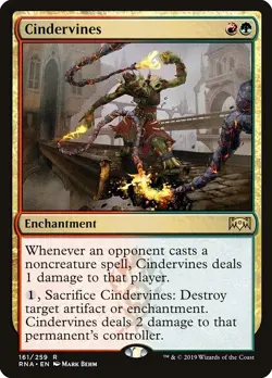 Cindervines 2x FOIL RNA MTG Ravnica Allegiance Rare MINT red green - Image 1