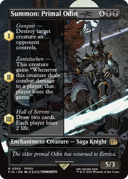 Summon: Primal Odin 0365 ~ Rare MTG Final Fantasy - Image 1
