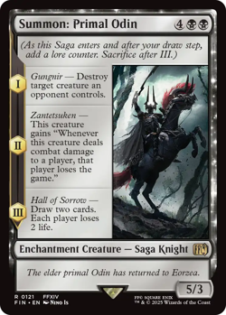 Summon: Primal Odin 0121 ~ Rare MTG Final Fantasy - Image 1