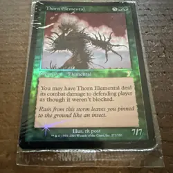 MTG✨Sealed THORN ELEMENTAL FOIL✨7th Edition MINT RARE Creature 2001 - Image 3