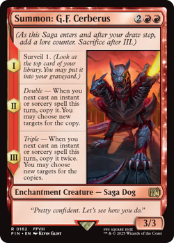 Summon: G.F. Cerberus 0162 ~ Rare MTG Final Fantasy - Image 1