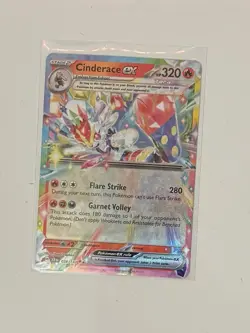Pokemon TCG Cinderace EX 028/142 Sv07: Stellar Crown Holo - Image 1