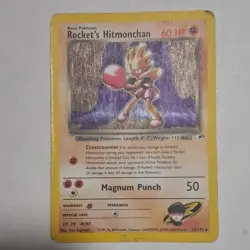 Rocket's Hitmonchan 11/132 Gym Heroes Holo Rare Unlimited WOTC Vintage 2000 - Image 1