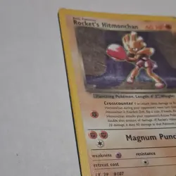 Rocket's Hitmonchan 11/132 Gym Heroes Holo Rare Unlimited WOTC Vintage 2000 - Image 3