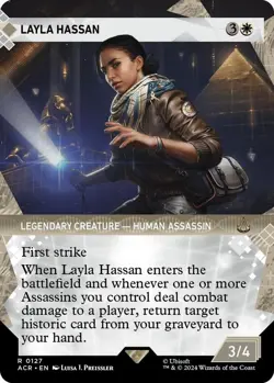 NM Showcase Layla Hassan, MTG, Assassin's Creed, Magic the Gathering, 127 - Image 1