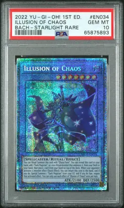 Illusion Of Chaos BACH-EN034 1st Edition Starlight Rare Yugioh PSA 10 *893 - Image 1