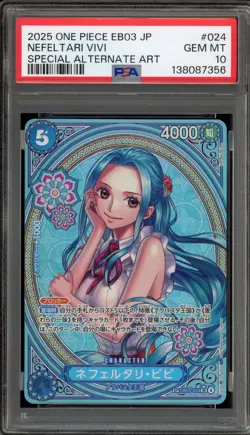 One Piece CCG Nefeltari Vivi Japanese Special Alternate Art EB03-024 PSA 10 - Image 1