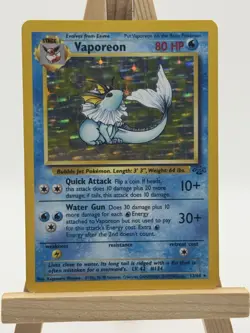 Pokemon TCG Vaporeon Jungle 12/64 Holo Unlimited Holo Rare - Image 1