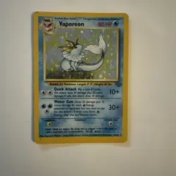 Pokemon TCG Vaporeon Jungle 12/64 Holo Unlimited Holo Rare - Image 1