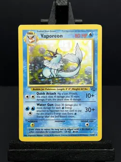 Pokemon TCG Vaporeon Jungle 12/64 Holo Unlimited Holo Rare - Image 1