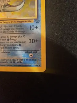 Pokemon TCG Vaporeon Jungle 12/64 Holo Unlimited Holo Rare - Image 4
