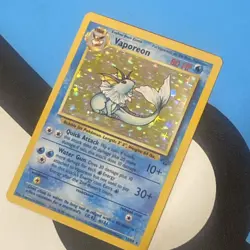 Pokemon TCG Vaporeon Jungle 12/64 Holo Unlimited Holo Rare - Image 1