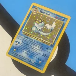 Pokemon TCG Vaporeon Jungle 12/64 Holo Unlimited Holo Rare - Image 1