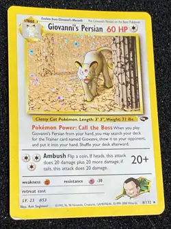 Pokemon Giovanni's Persian Gym Challenge 8/132 Holo Rare 2000 Card English - Image 1