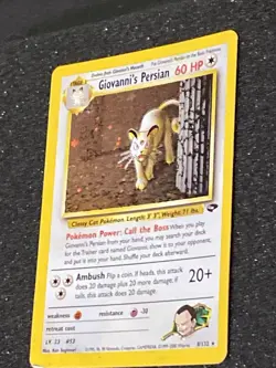 Pokemon Giovanni's Persian Gym Challenge 8/132 Holo Rare 2000 Card English - Image 2