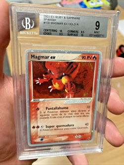 ~ESP~ SPANISH BGS 9 Magmar ex Ruby Sapphire 100 Pack Fresh Pokemon Card - Image 1