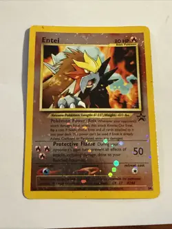 Entei #34 Black Star Movie Promo Pokemon TCG Reverse Holo Card WOTC MP - Image 1