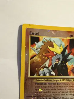 Entei #34 Black Star Movie Promo Pokemon TCG Reverse Holo Card WOTC MP - Image 2