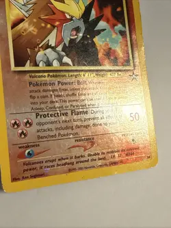 Entei #34 Black Star Movie Promo Pokemon TCG Reverse Holo Card WOTC MP - Image 3