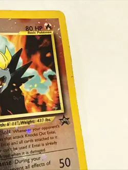 Entei #34 Black Star Movie Promo Pokemon TCG Reverse Holo Card WOTC MP - Image 5