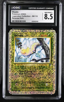 CGC 8.5 NM/MINT+ Weedle 99/110 Legendary Collection Reverse Holo Pokemon Card - Image 1