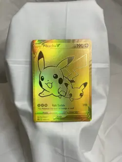 Pikachu V Pokemon Card - Full Art Gold Foil SWSH145 25th Anniversary Promo - Image 1