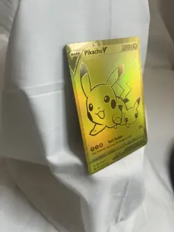 Pikachu V Pokemon Card - Full Art Gold Foil SWSH145 25th Anniversary Promo - Image 3