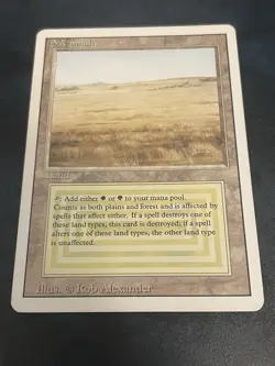 Savannah Revised Edition Dual Land MTG Magic The Gathering Card LP (read) - Image 1