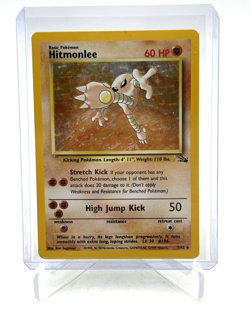 Pokemon Hitmonlee 7/62 Fossil Holo Rare Unlimited Basic 60 HP Card 1999 - Image 1