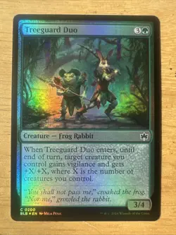 x1 Treeguard Duo BLB Bloomburrow MTG 200 FOIL COMMON M/NM 1x - Image 1