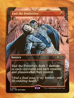 MTG Borderless End the Festivities Secret Lair: X D&D: Strahd's Descent!! - Image 1