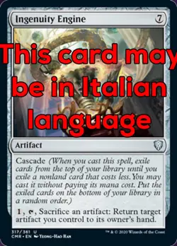 MTG INGENUITY ENGINE EXC - MACCHINA DELL'INGEGNO - CMR - MAGIC - Image 1