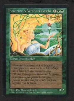 MtG Verduran Enchantress Incantatrice Verde dei Boschi (Foreign Black Bordered) - Image 1
