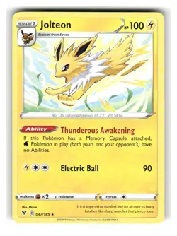 Jolteon 047/185 Rare Vivid Voltage Pokemon Near Mint - Image 1