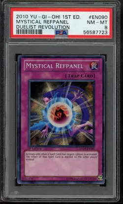 Mystical Refpanel DREV-EN090 1st Edition Secret Rare Yugioh PSA 8 *723 - Image 1