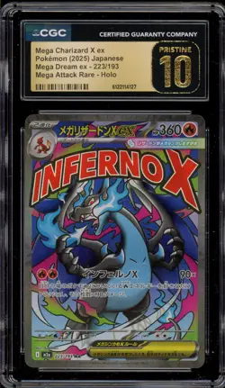Pokemon Mega Charizard X ex Mega Dream JPN Mega Attack Rare #223 CGC 10 Pristine - Image 1