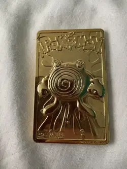 Pokemon Limited Edition 1999 Burger King Poliwhirl 23K Gold Plated Trading Card - Image 1