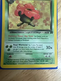 Pokemon TCG Holo Rare Dark Vileplume Card 13/82 Vintage LP Condition - Image 3