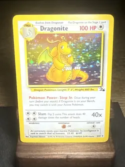 Dragonite - 4/62 Fossil Unlimited Holo Rare Pokemon Great Condition - Image 2