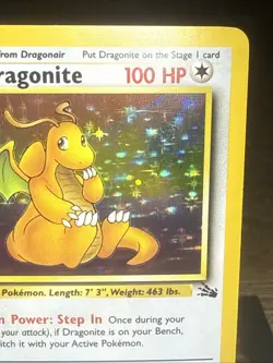Dragonite - 4/62 Fossil Unlimited Holo Rare Pokemon Great Condition - Image 4