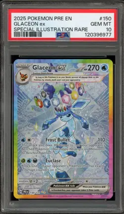 Pokemon Glaceon ex Prismatic Evolutions Special Illustration Rare #150 PSA 10 - Image 1
