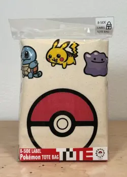 Pokemon B-SIDE LABEL Canvas Tote Bag Monster Ball Design Pokemon Japan Original - Image 3