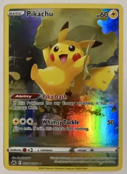 Pokemon Pikachu GG30/70 Ultra Rare Full Art Holo Crown Zenith Galarian Gallery - Image 1