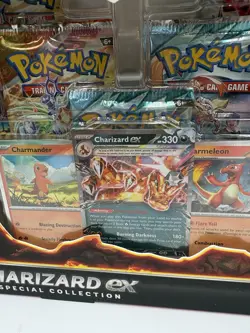 Pokemon TCG Charizard EX special Collection Box & 2 Charizard X/Y tin LOT Sealed - Image 5