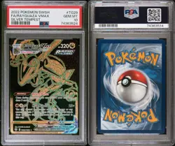 2022 POKEMON SWORD & SHIELD SILVER TEMPEST #TG29 FULL ART/RAYQUAZA VMAX PSA 10 - Image 3